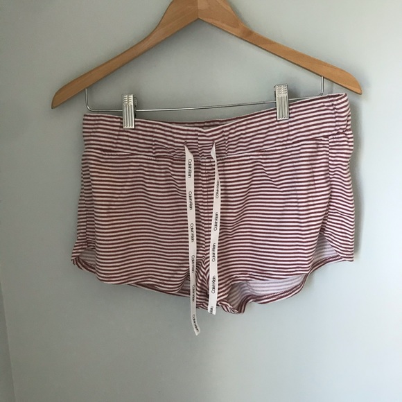 Calvin Klein Mauve Striped Sleep Shorts M - Picture 3 of 5